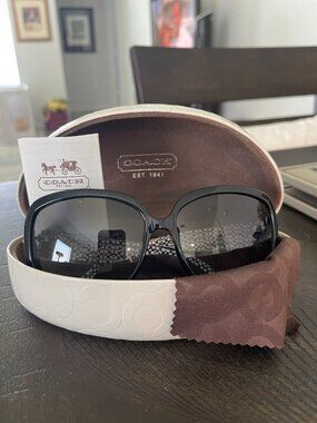 Discontinued Coach Black "Scarlett" Oversized Sunglasses (HC8027)
